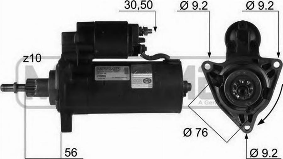 Messmer 220085 - Starteris www.autospares.lv