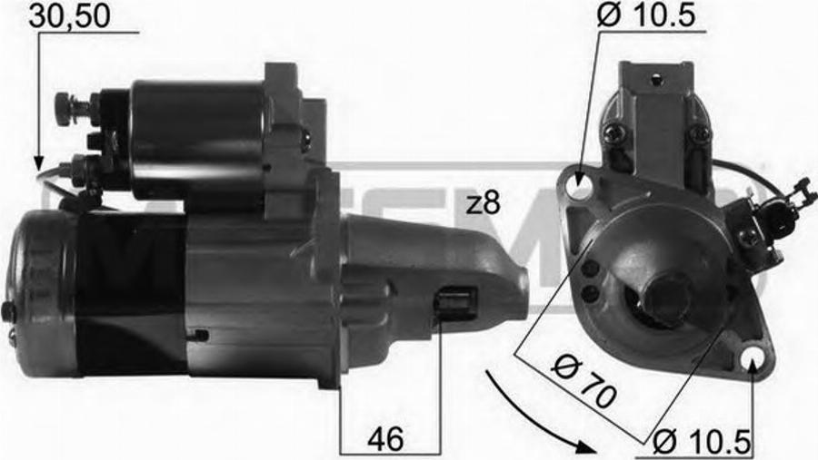 Messmer 220088 - Starteris www.autospares.lv