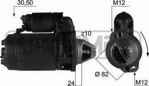 Messmer 220082R - Starteris www.autospares.lv