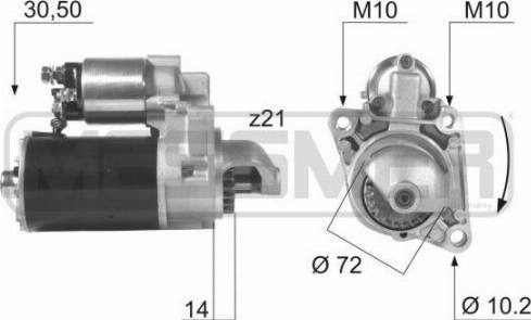 Messmer 220034A - Starteris autospares.lv