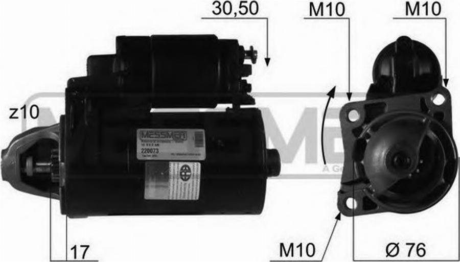 Messmer 220073 - Starter www.autospares.lv