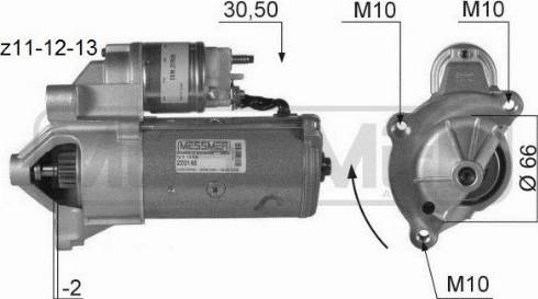 Messmer 220148A - Starteris www.autospares.lv