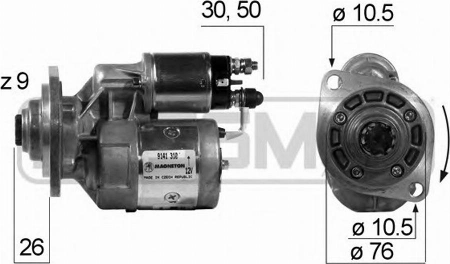 Messmer 220160 - Starteris www.autospares.lv