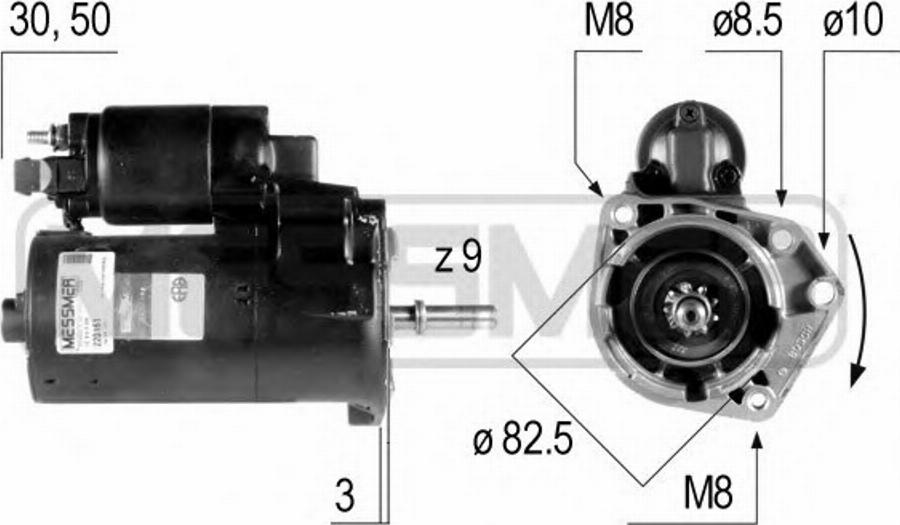 Messmer 220161 - Стартер www.autospares.lv