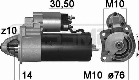 Messmer 220167A - Starteris www.autospares.lv