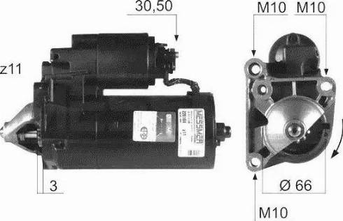 Messmer 220184 - Starteris www.autospares.lv