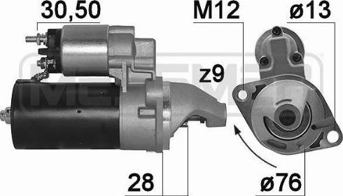 Messmer 220133A - Starteris www.autospares.lv