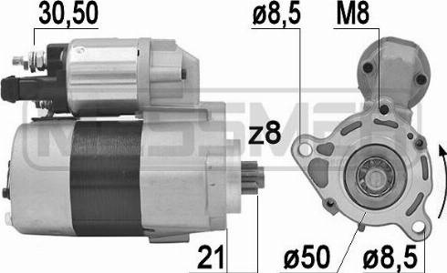 Messmer 220892A - Starteris www.autospares.lv