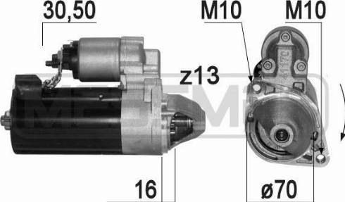 Messmer 220868A - Starteris www.autospares.lv