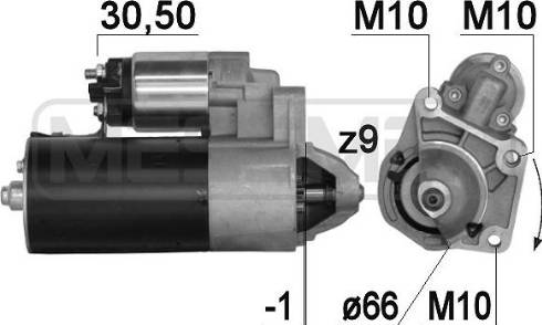 Messmer 220880A - Starteris www.autospares.lv