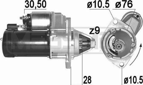 Messmer 220887A - Starteris www.autospares.lv