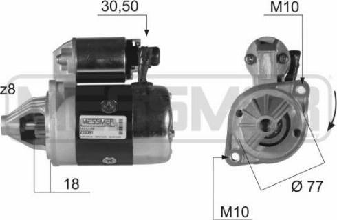 Messmer 220391R - Starteris www.autospares.lv