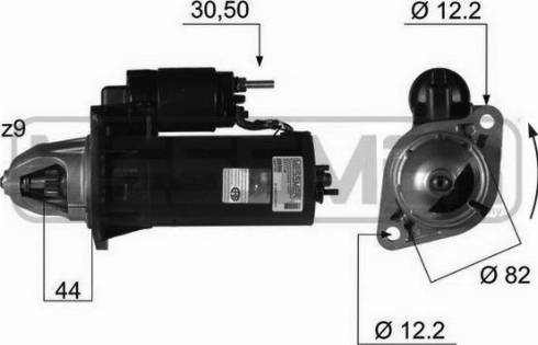 Messmer 220355R - Starteris www.autospares.lv