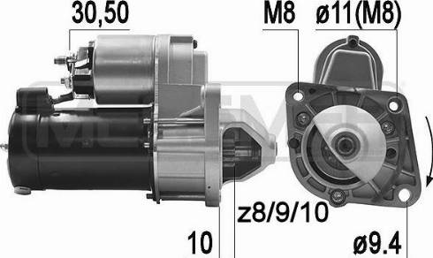 Messmer 220360A - Стартер www.autospares.lv