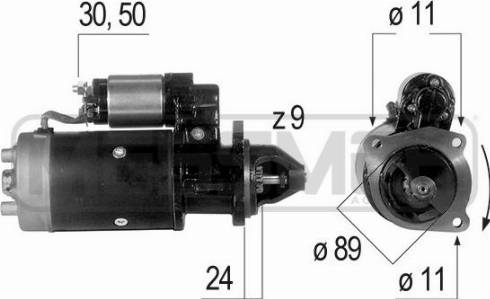 Messmer 220307R - Starteris www.autospares.lv