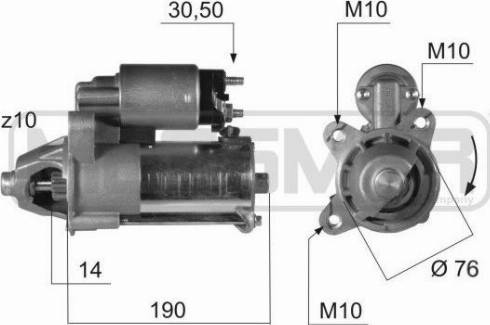 Messmer 220374A - Стартер www.autospares.lv