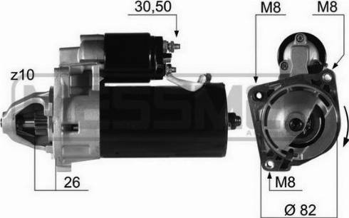 Messmer 220216A - Starteris autospares.lv