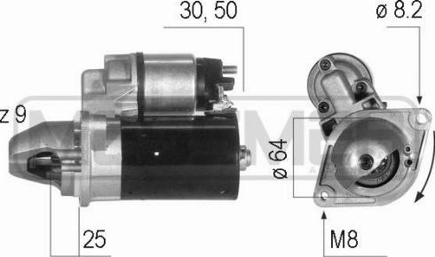 Messmer 220211A - Starteris autospares.lv