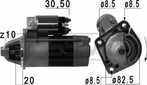 Messmer 220718A - Starteris www.autospares.lv