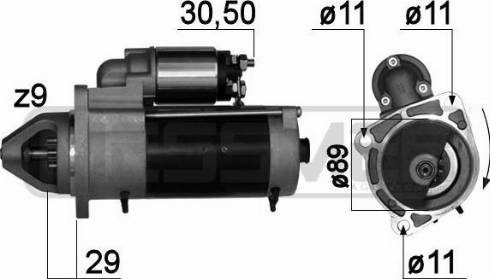 Messmer 220787A - Starter www.autospares.lv