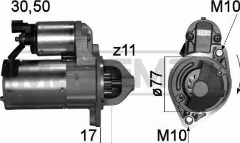 Messmer 220778R - Starteris www.autospares.lv