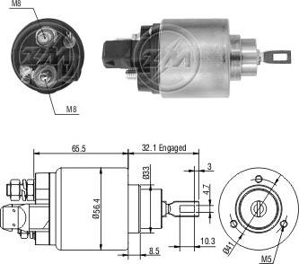 Messmer ZM972 - Ievilcējrelejs, Starteris autospares.lv