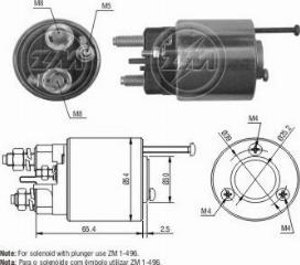 Messmer ZM496 - Solenoid Switch, starter www.autospares.lv