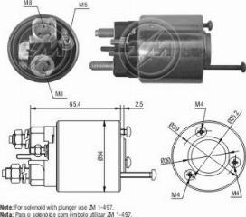 Messmer ZM497 - Ievilcējrelejs, Starteris www.autospares.lv