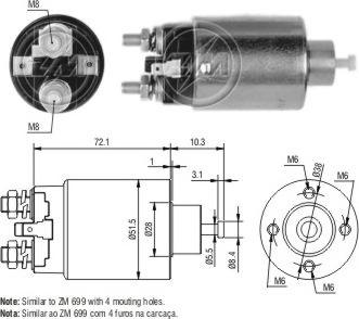 Messmer ZM4699 - Ievilcējrelejs, Starteris autospares.lv