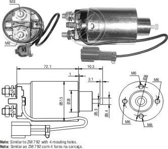 Messmer ZM4792 - Ievilcējrelejs, Starteris www.autospares.lv