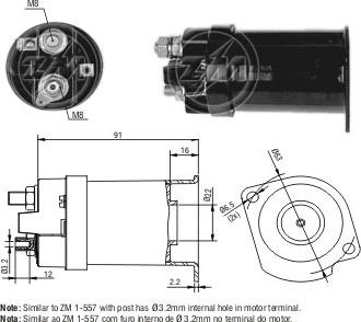 Messmer ZM557 - Ievilcējrelejs, Starteris autospares.lv