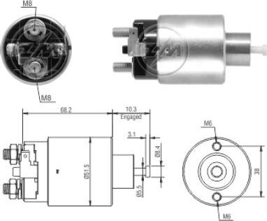 Messmer ZM6995 - Ievilcējrelejs, Starteris autospares.lv