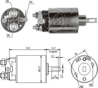 Messmer ZM685 - Solenoid Switch, starter www.autospares.lv