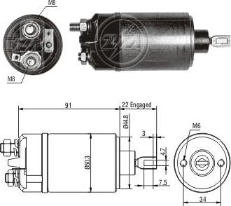 Messmer ZM621 - Ievilcējrelejs, Starteris www.autospares.lv