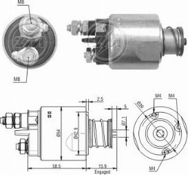 Messmer ZM1495 - Тяговое реле, соленоид, стартер www.autospares.lv