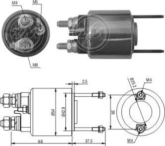 Messmer ZM1596 - Тяговое реле, соленоид, стартер www.autospares.lv