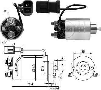 Messmer ZM1792 - Тяговое реле, соленоид, стартер www.autospares.lv