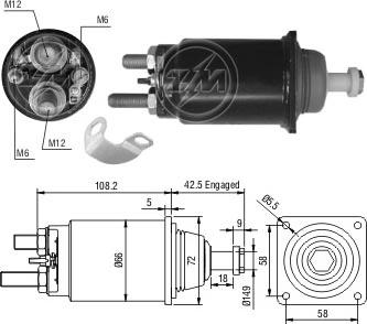 Messmer ZM834 - Ievilcējrelejs, Starteris autospares.lv