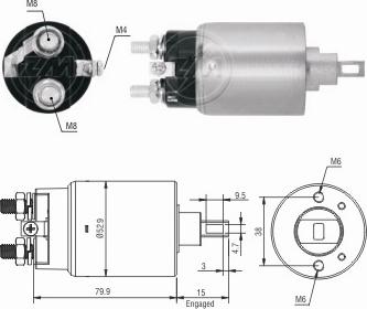 Messmer ZM3981 - Solenoid Switch, starter www.autospares.lv