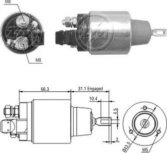 Messmer ZM3972 - Ievilcējrelejs, Starteris www.autospares.lv