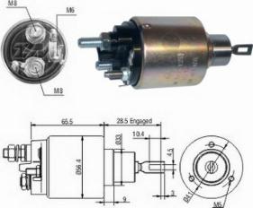 Messmer ZM3479 - Тяговое реле, соленоид, стартер www.autospares.lv