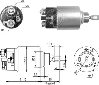 Messmer ZM2371 - Тяговое реле, соленоид, стартер www.autospares.lv