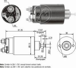 Messmer ZM761C - Ievilcējrelejs, Starteris www.autospares.lv