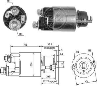 Messmer ZM703 - Solenoid Switch, starter www.autospares.lv