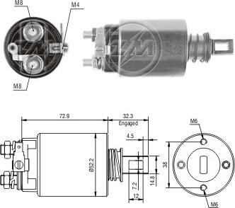 Messmer ZM783 - Ievilcējrelejs, Starteris autospares.lv