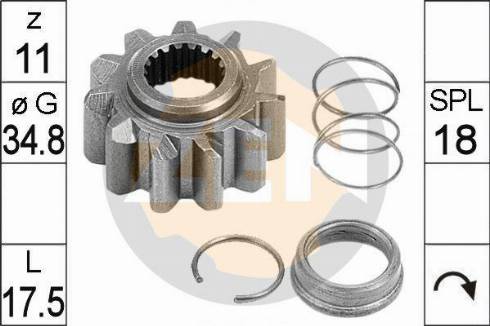 Messmer ZN9495 - Pinion, bendix, starter www.autospares.lv