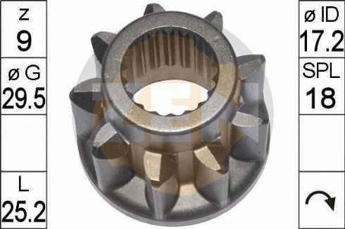 Messmer ZN9186 - Pinion, bendix, starter www.autospares.lv