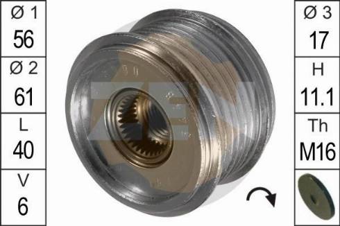 Messmer ZN5448 - Piedziņas skriemelis, Ģenerators www.autospares.lv