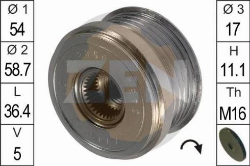 Messmer ZN5455 - Pulley, alternator, freewheel clutch www.autospares.lv