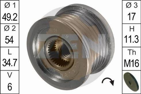 Messmer ZN5456 - Шкив генератора, муфта www.autospares.lv